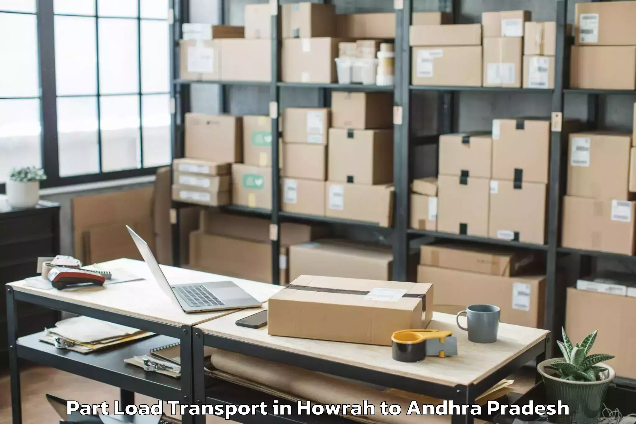 Book Your Howrah to Central University Of Andhra P Part Load Transport Today